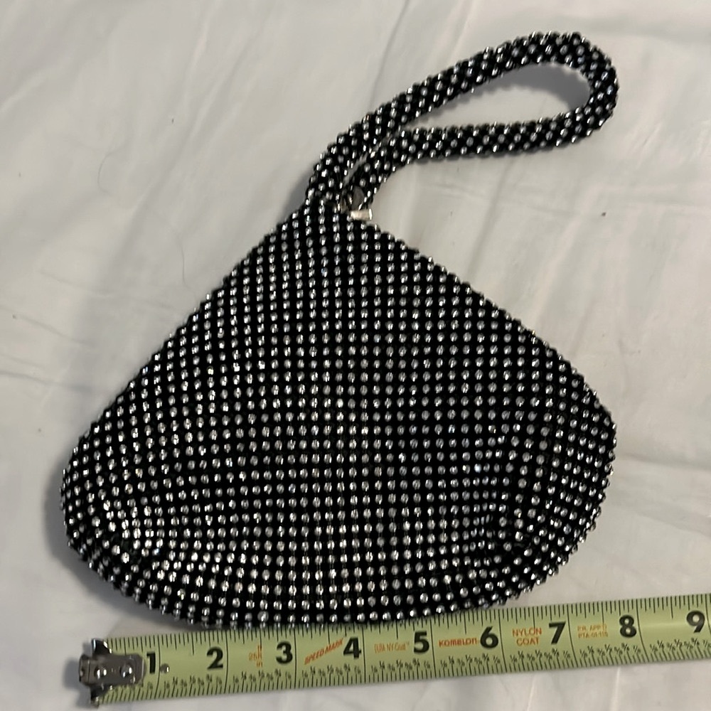Small evening bag. Black with rhinestone Never used